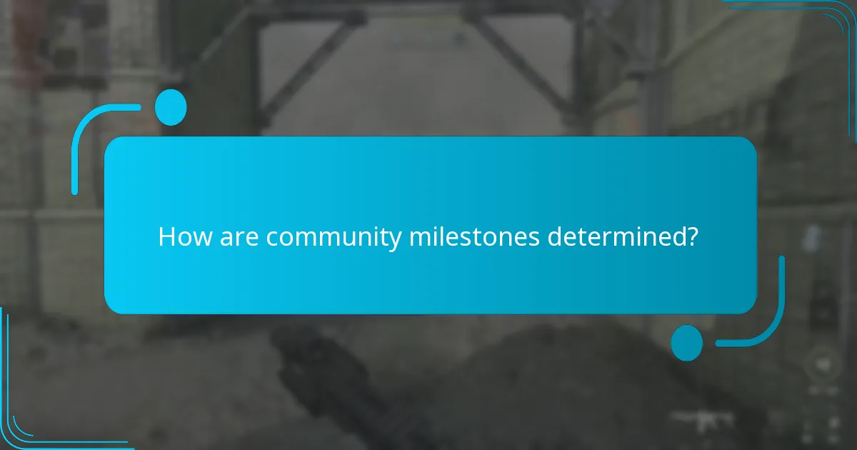 How are community milestones determined?
