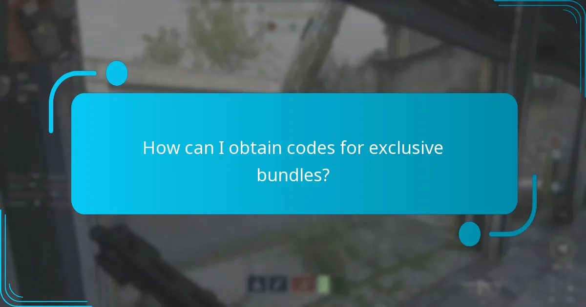 How can I obtain codes for exclusive bundles?