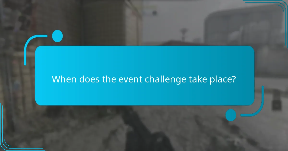 When does the event challenge take place?
